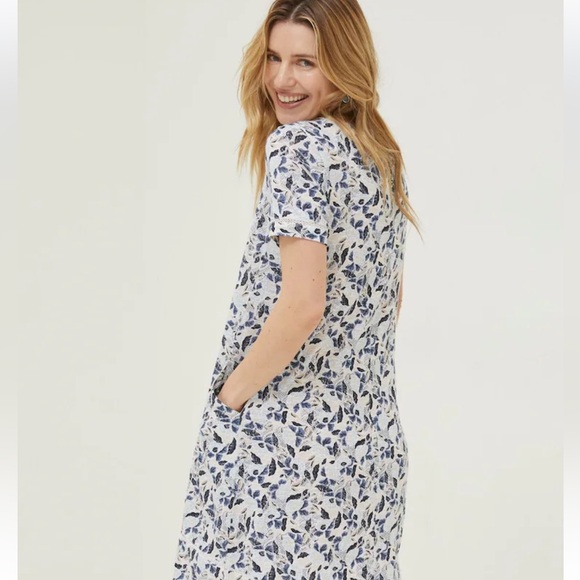 EUC Fat Face natural Simone batik jersey Floral Dress with pockets! - Picture 4 of 8